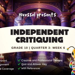 English 10, Quarter 3 Lesson 6