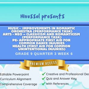 MAPEH 9, Quarter 3 Lesson 6