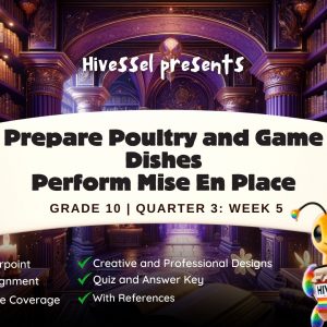 TLE 10, Quarter 3 Lesson 5 (Cookery)