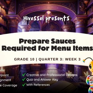 TLE 10, Quarter 3 Lesson 3 (Cookery)