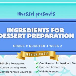 TLE 9, Quarter 4 Lesson 2 (Cookery)
