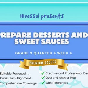 TLE 9, Quarter 4 Lesson 4 (Cookery)